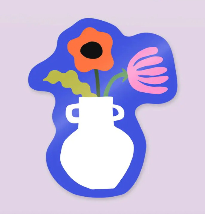 Sticker vinyle "vase"