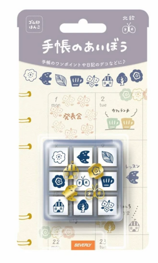 Set de 9 mini tampons - scandinave