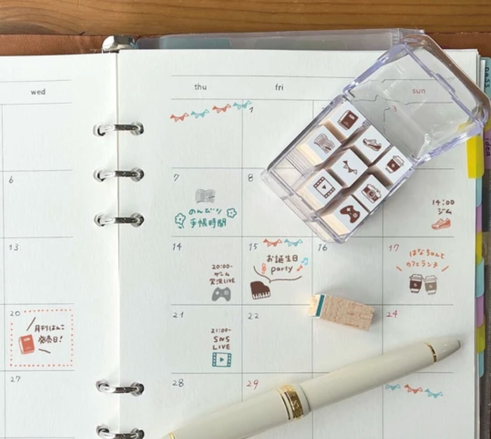 Set de 9 mini tampons - loisirs