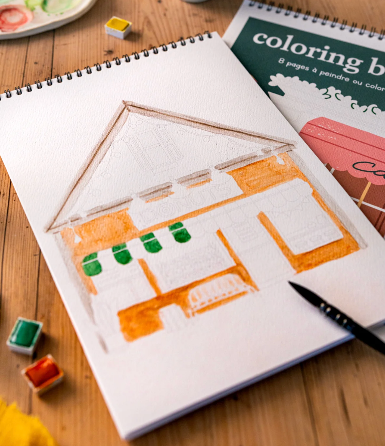 Bloc de coloriage "Boutiques" A4
