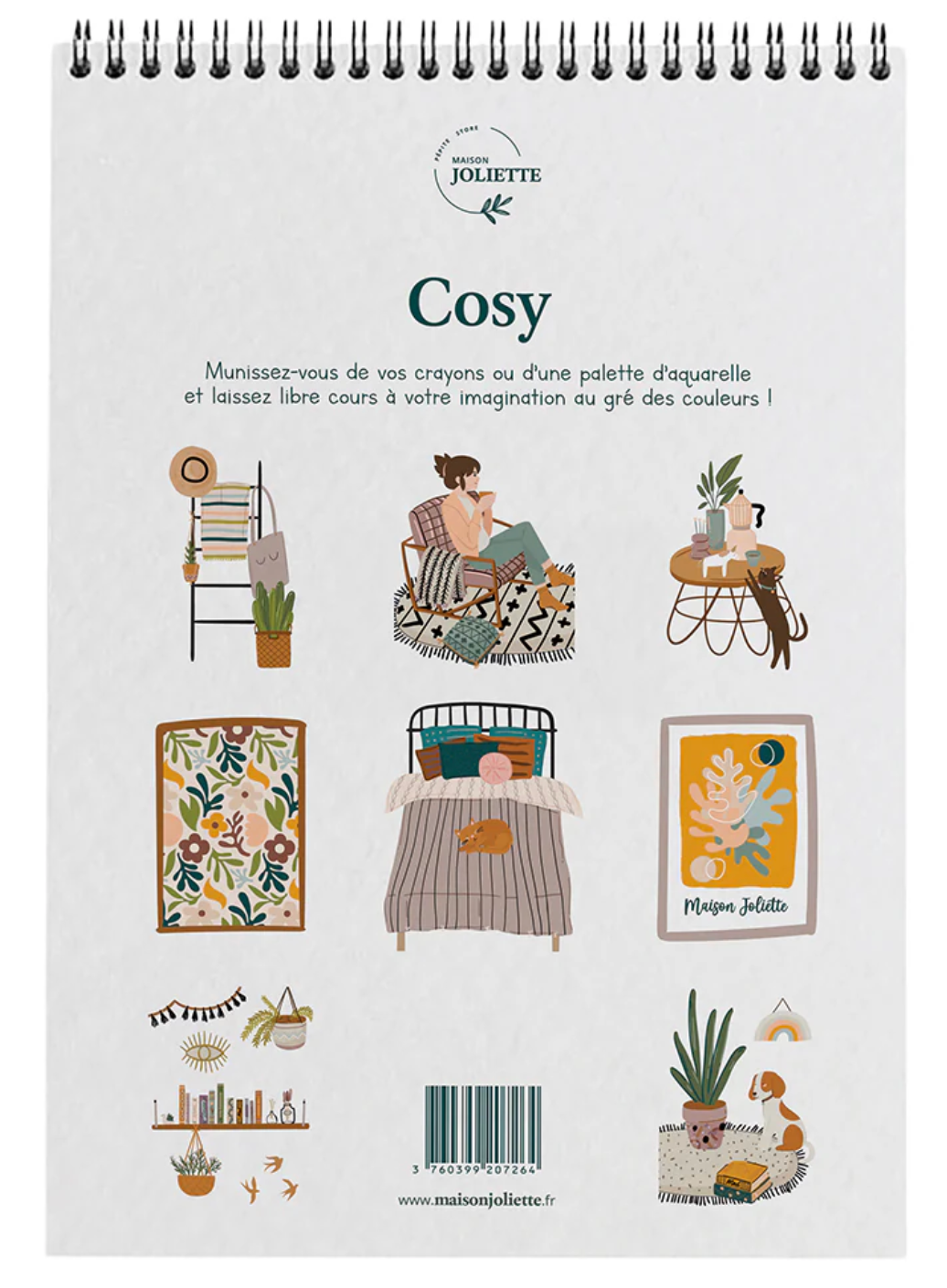 Bloc de coloriage "Cosy" A4