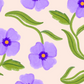 Eventail "pansies"