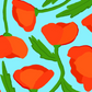 Eventail "poppies"