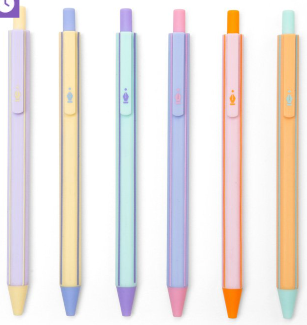 Lot de 6 stylos pailletés