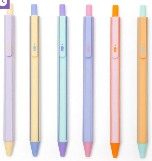 Lot de 6 stylos pailletés