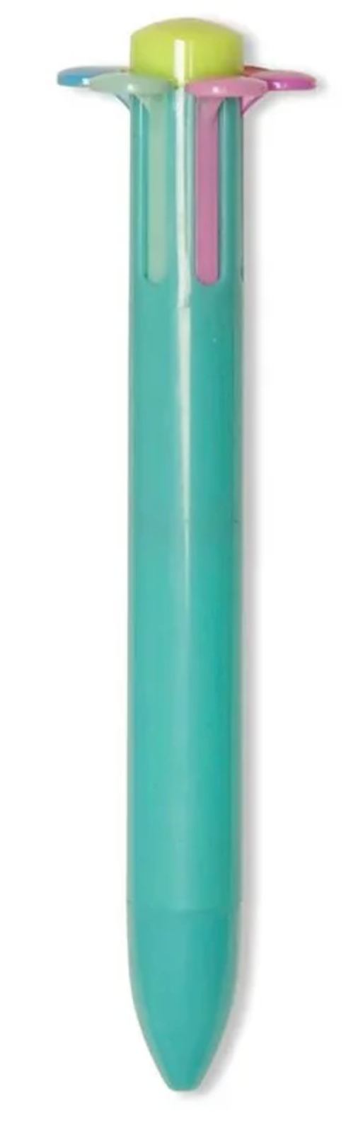 Stylo Fleur - 6 couleurs / Bleu