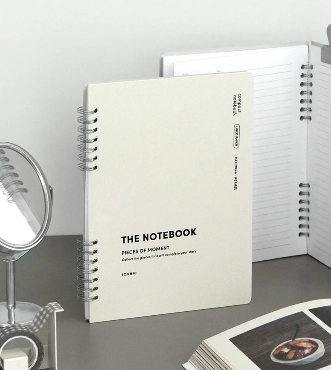 Compact notebook - gris clair