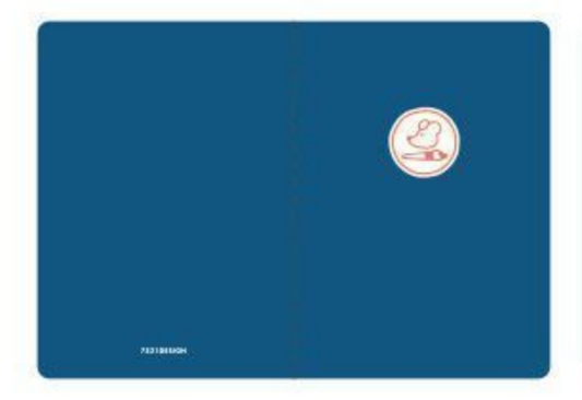 Carnet à pages blanches - bleu