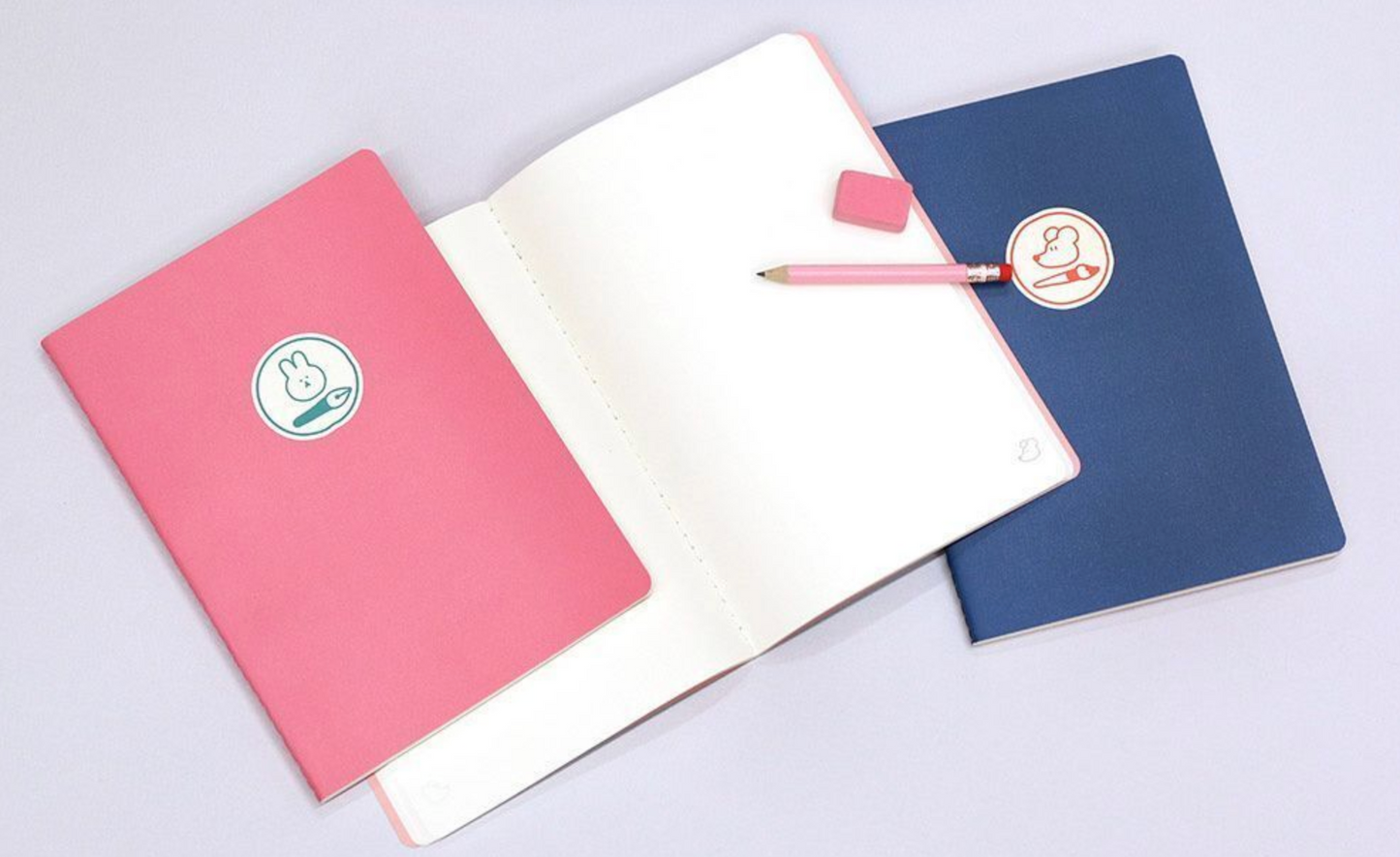Carnet à pages blanches - rose