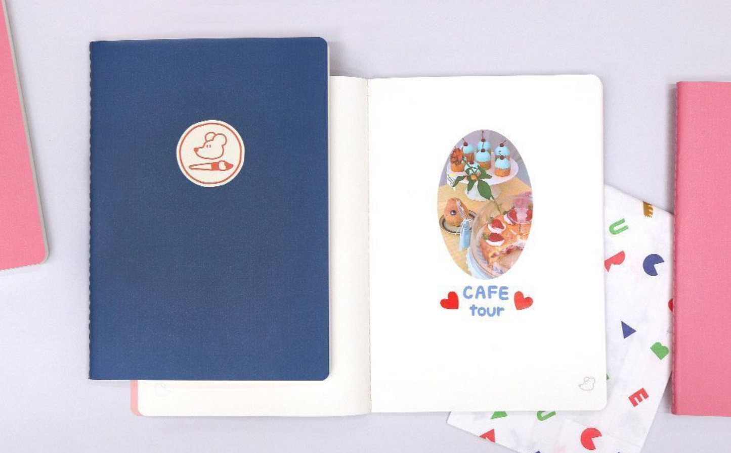 Carnet à pages blanches - bleu