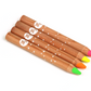 Lot de 4 surligneurs fluo en bois