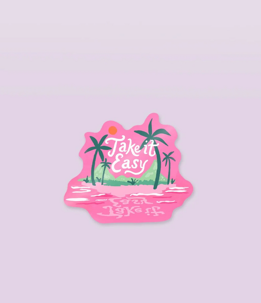 Sticker vinyle "take it easy"