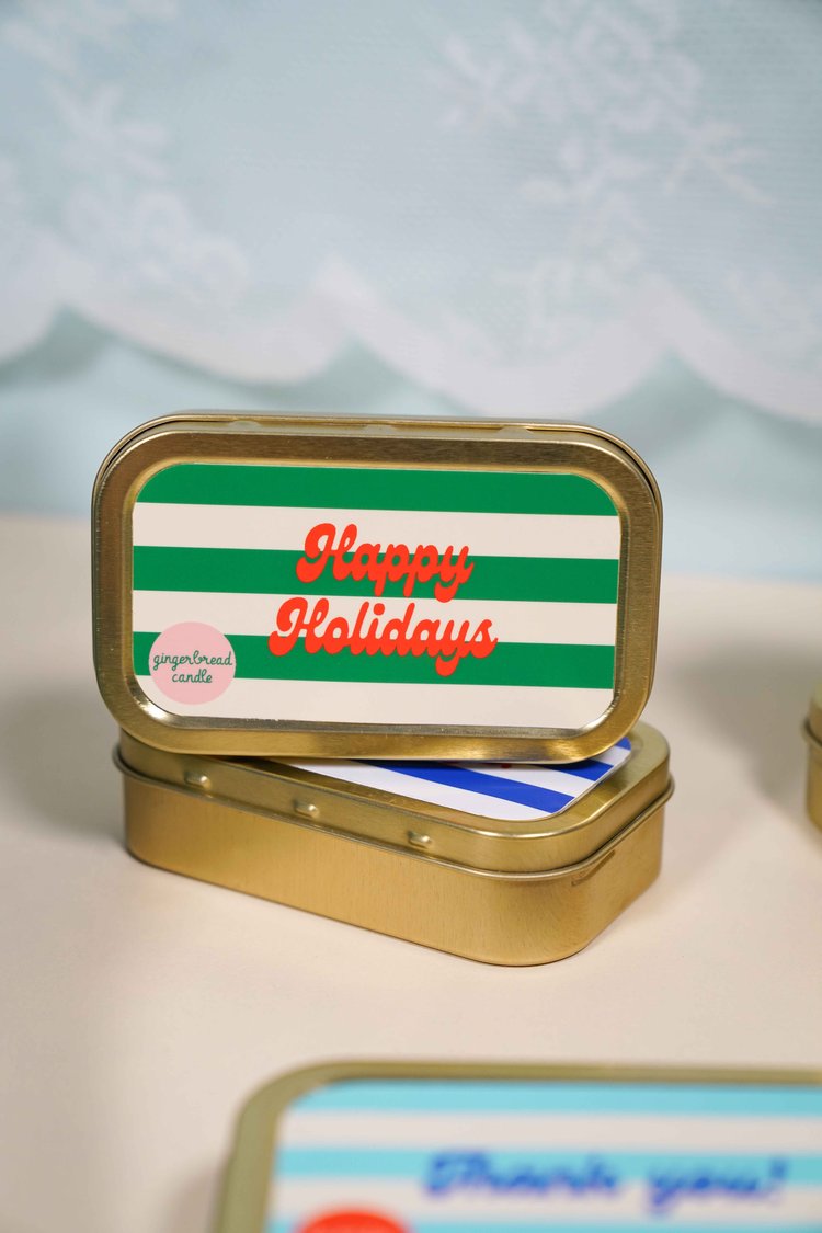 Bougie "happy holidays"