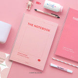 Grand cahier ligné - rose pale