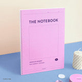 Grand cahier ligné - parme rosé