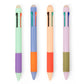 Stylo 4 couleurs effaçables - mauve/kaki