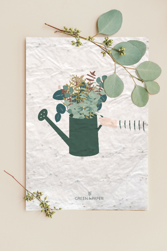 Carte à planter - Arrosoir