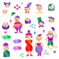 Pochoirs - personnages